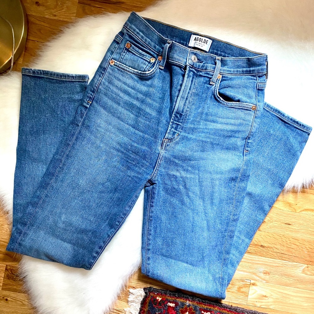 AGOLDE Ruby Super High Waist Straight Crop Jean